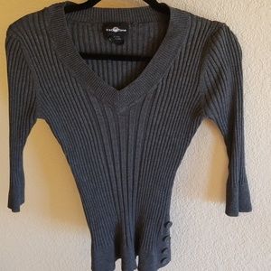 Knit sweater with button detail